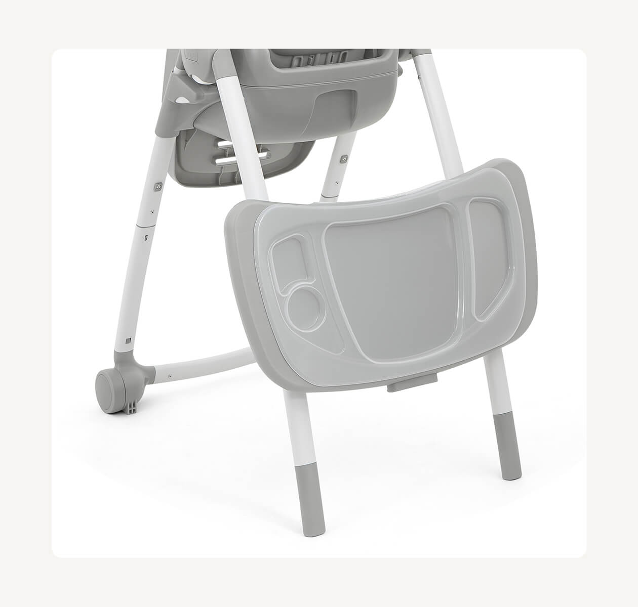 Silla Comedor Multiply 6 En 1 Animales Gris Joie bandeja
