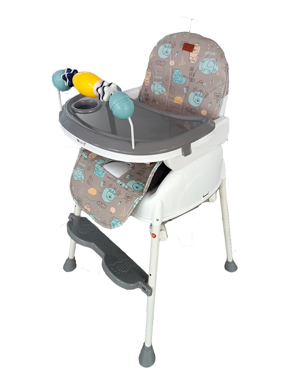 Silla Comedor Shine 4 en 1 Gris Ebaby