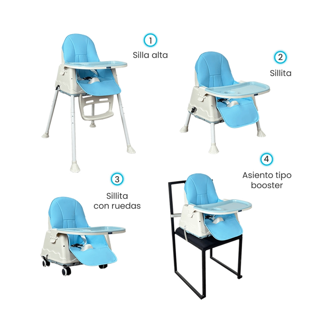 Silla Comedor Zoe Azul Happy Baby USOS