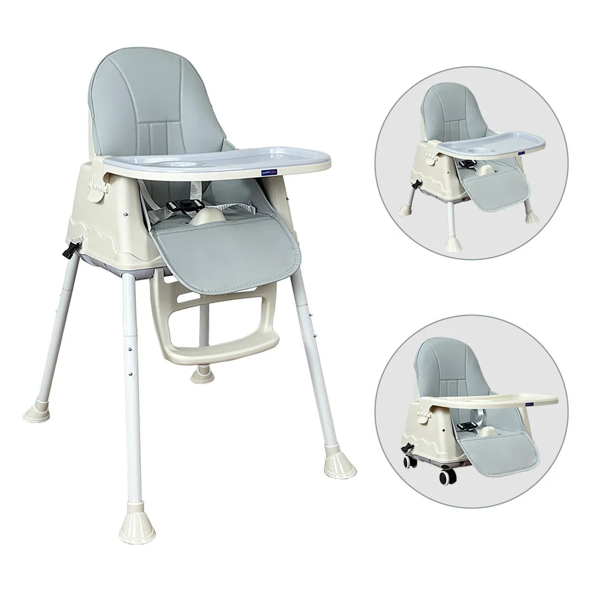 Silla Comedor Zoe Gris Happy Baby