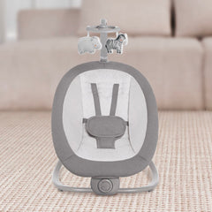 Silla Eléctrica Mecedora y Columpio Zebra Gris