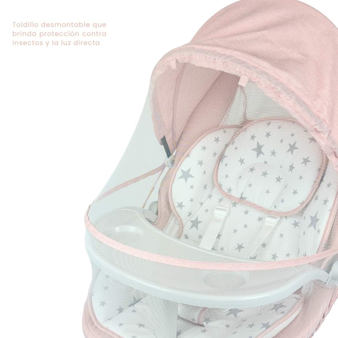 Silla Mecedora Electrica Con Bandeja Rosa Niñas