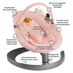 Silla Mecedora Leaf Grow Peach Nuna funciones