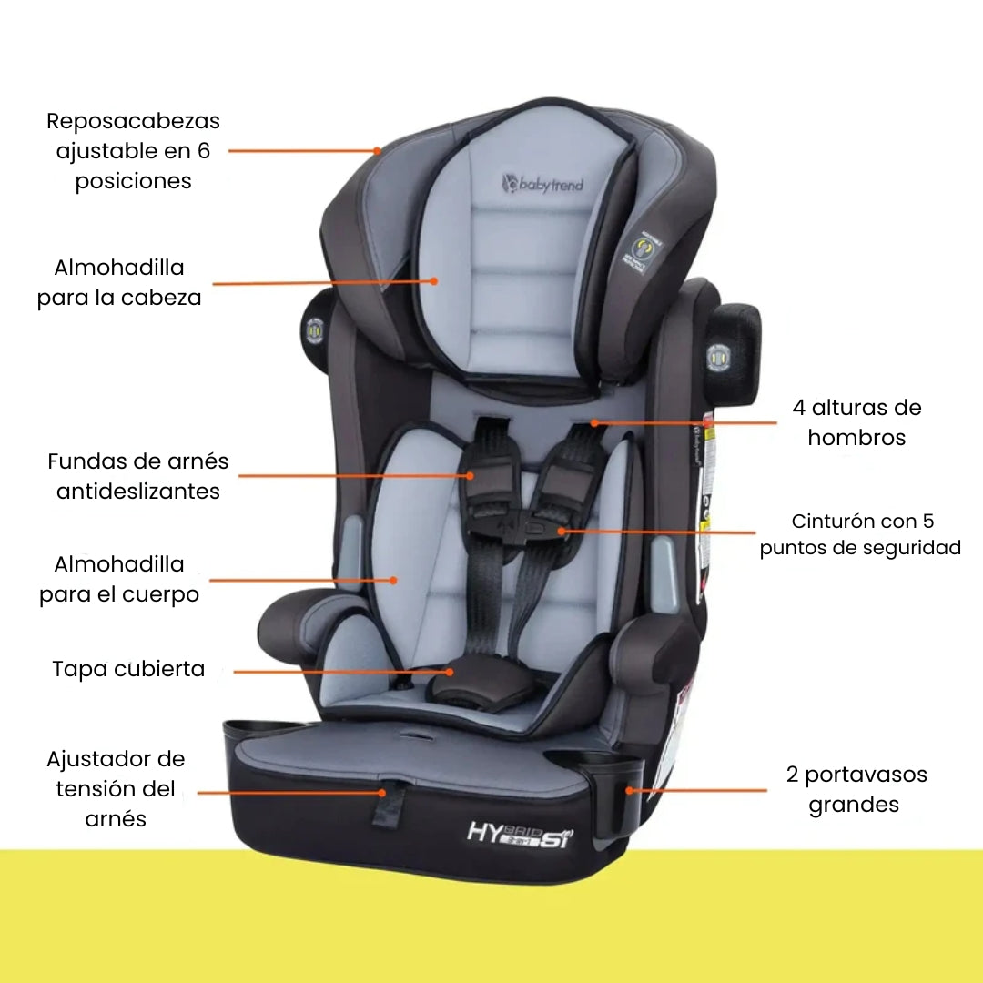 baby trend silla de carro Silla de Carro Hybrid SL 3 En 1 Gris Baby Trend
