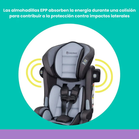 Silla de Carro Hybrid SL 3 En 1 Gris Baby Trend Almohadillas