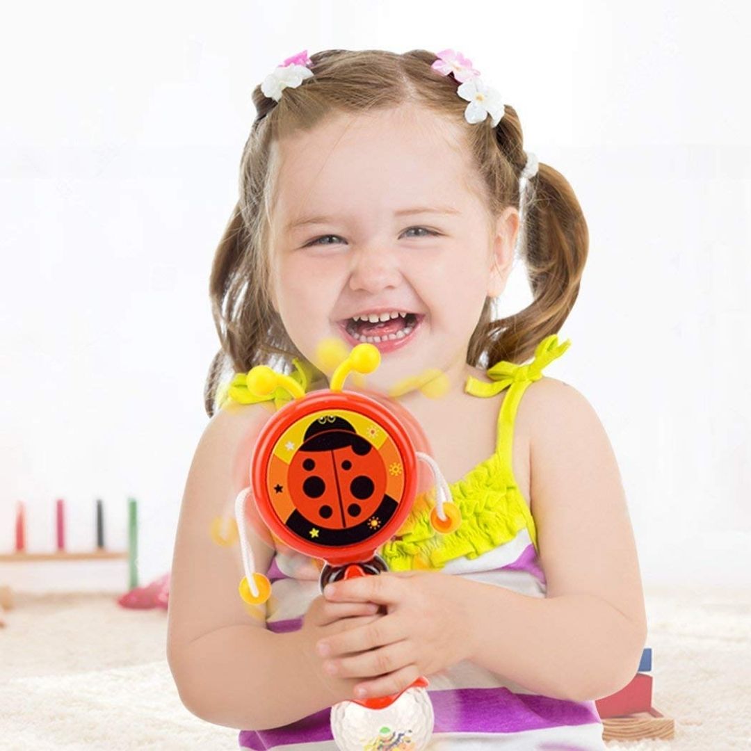 Sonajero Pandereta Estimulación Animales Detalle