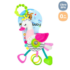 Sonajero Peluche de Estimulación Rosado