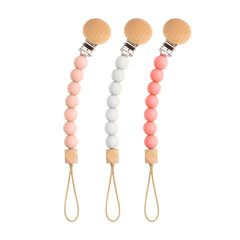 Sujetador De Chupo Bolitas De Madera