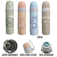 Termo Acero Inoxidable Estampado Animales 500ml