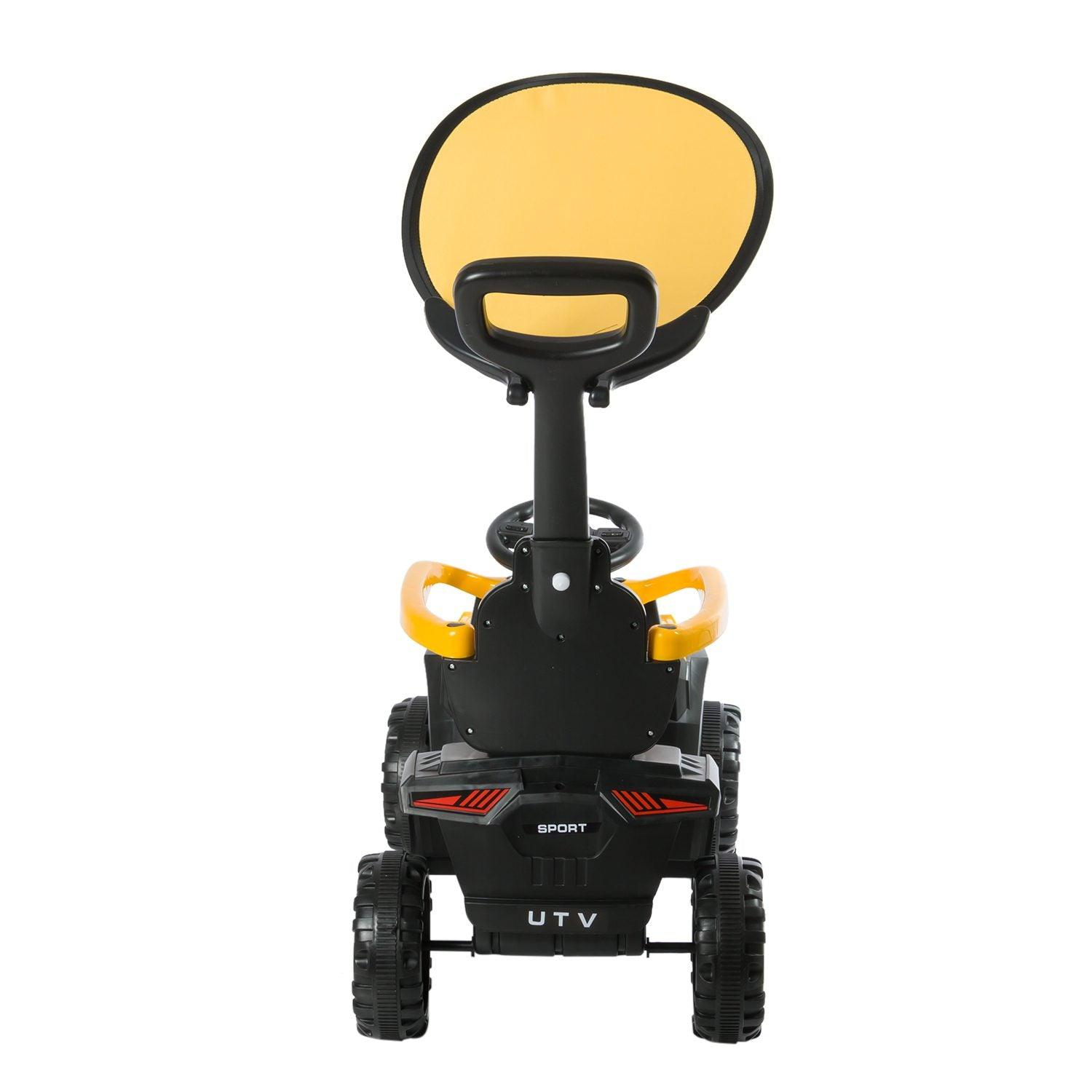 Cuatrimoto Para Bebé Montable Con Capota Amarillo Ebaby Parasol