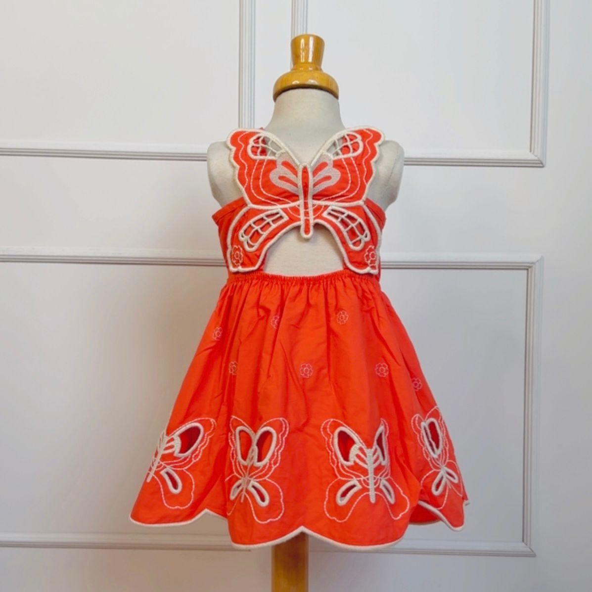 Vestido Espalda Mariposa Naranja Nanai Espalda