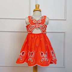 Vestido Espalda Mariposa Naranja Nanai Espalda