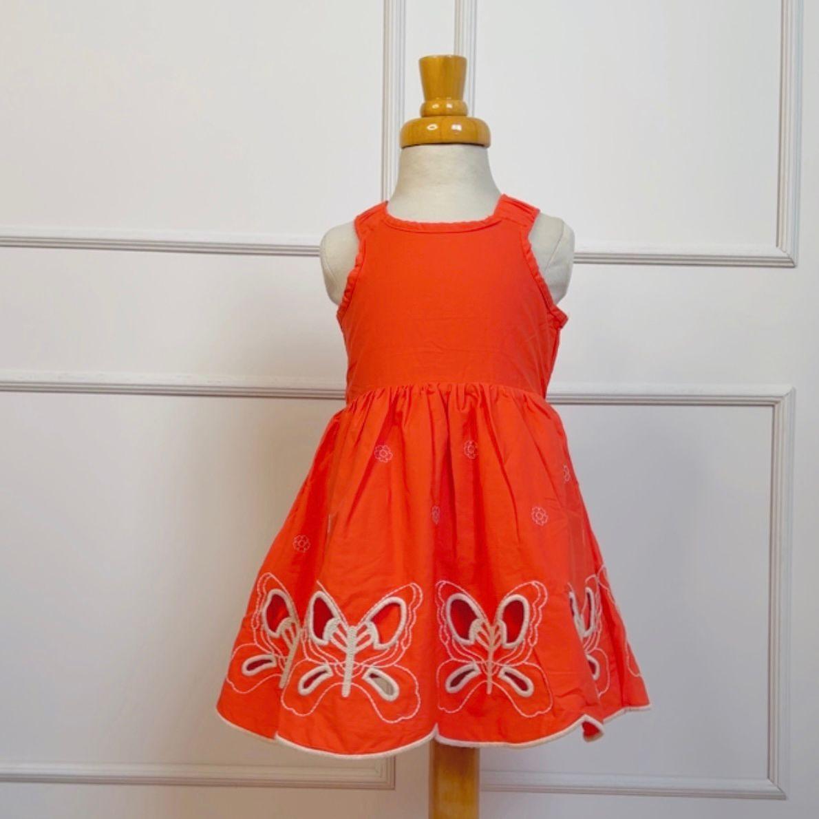 Vestido Espalda Mariposa Naranja Nanai