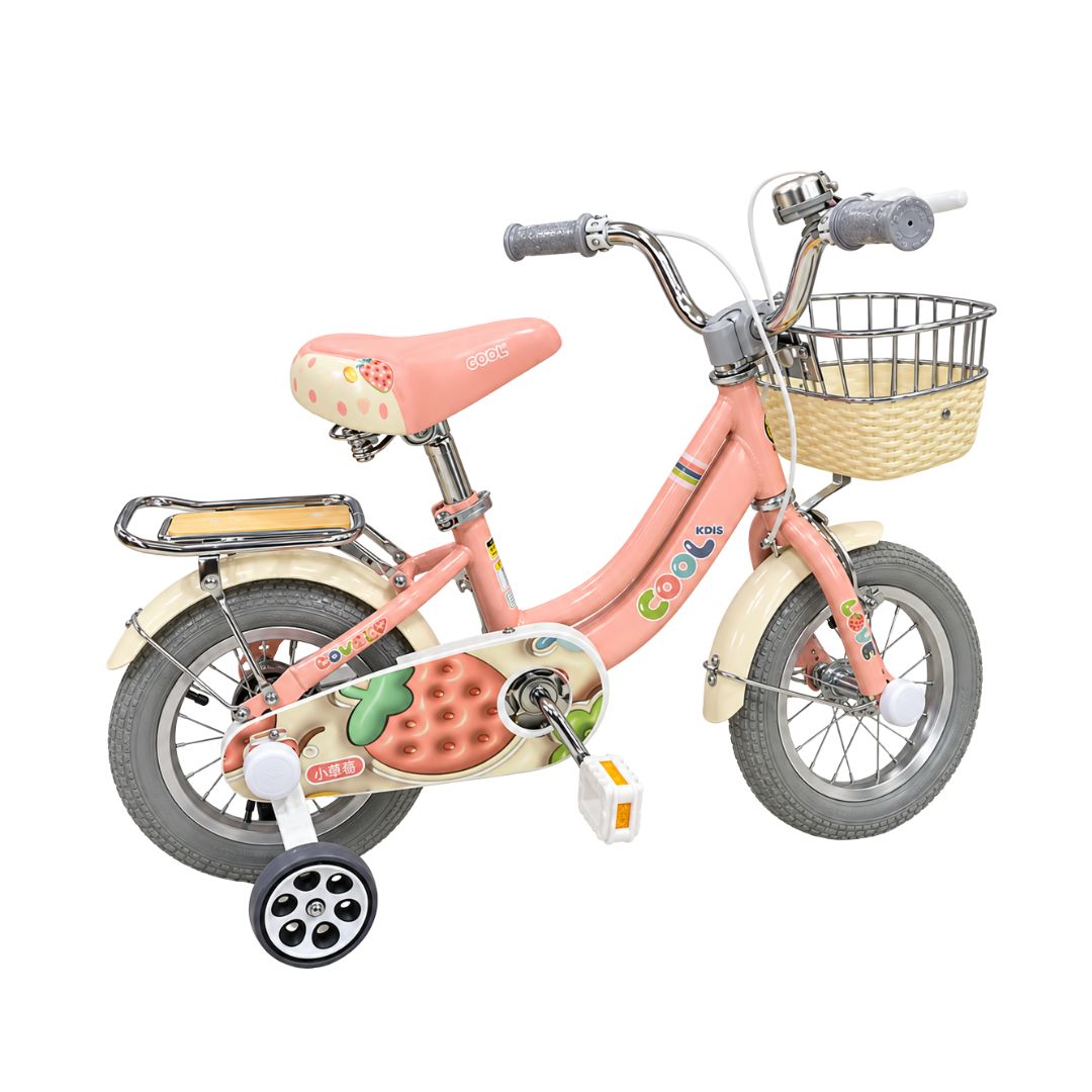 Bicicleta Fresa Cool Kids con Ruedas de Apoyo estilo