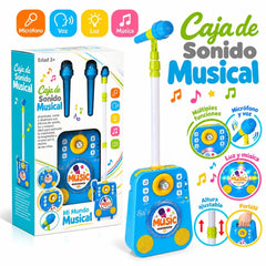 Juguete Parlante con Micrófono Musical Azul