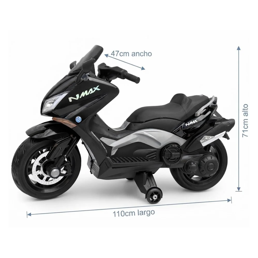 Moto Electrica N-Max Plus Negro medida