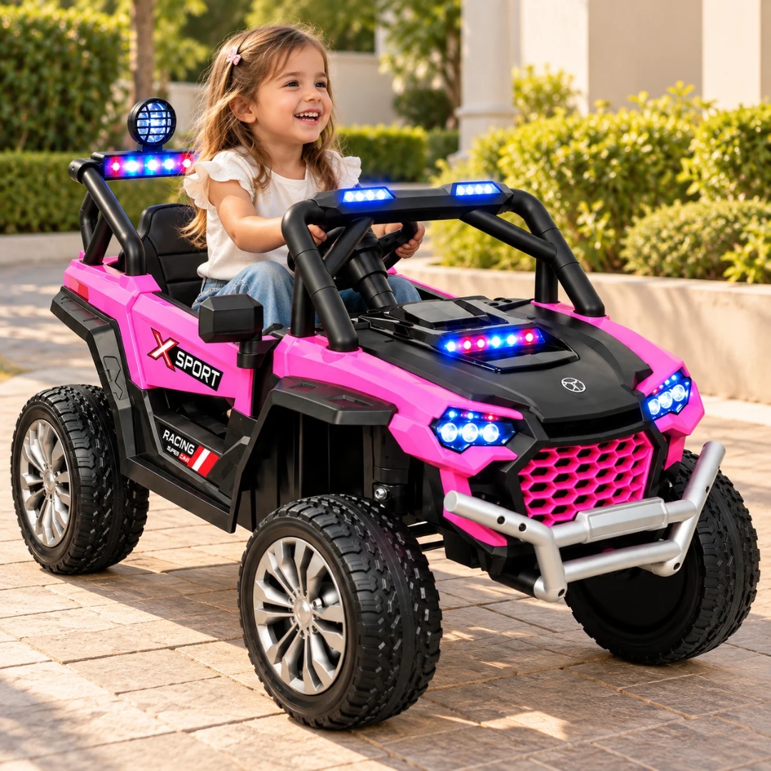 Carro Montable Electrico Con Luces Xsports Rosa modelo