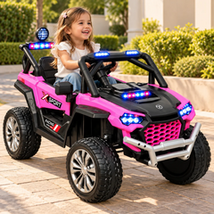 Carro Montable Electrico Con Luces Xsports Rosa modelo