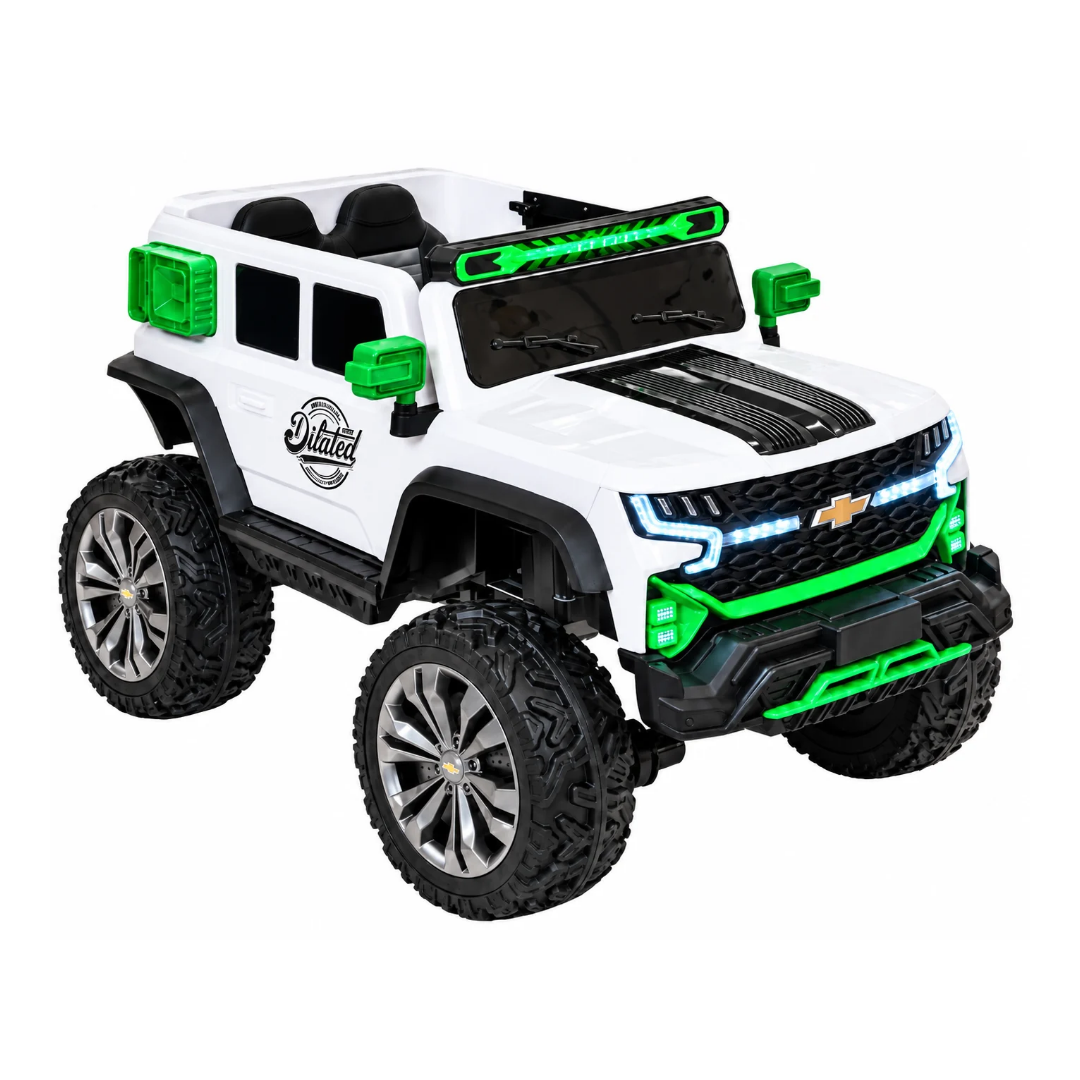 Carro Montable Electrico Con Luces Estilo Chevrolet Blanco