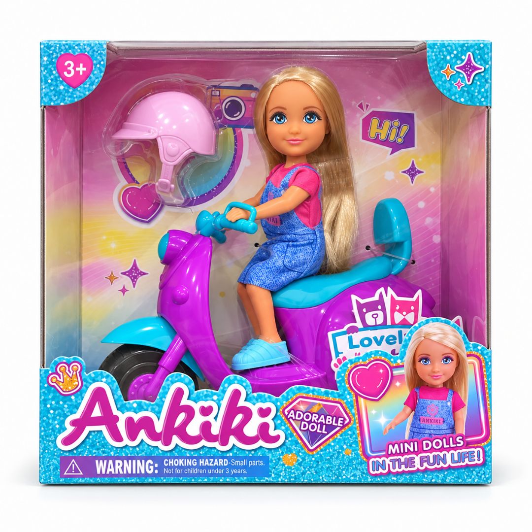 Juguete Muñeca Ankiki Moto
