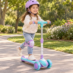 Patineta Scotter Luces y Musica Lila Menta