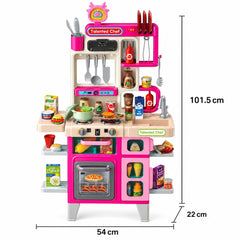Juguete Cocina Moderna Chef Rosa 64pzs medidas