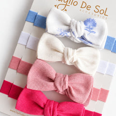 Set 4 Balacas Cintillo Moños Charlotte estilo