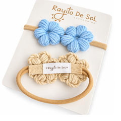 Set 2  Balacas Cintillo Flor