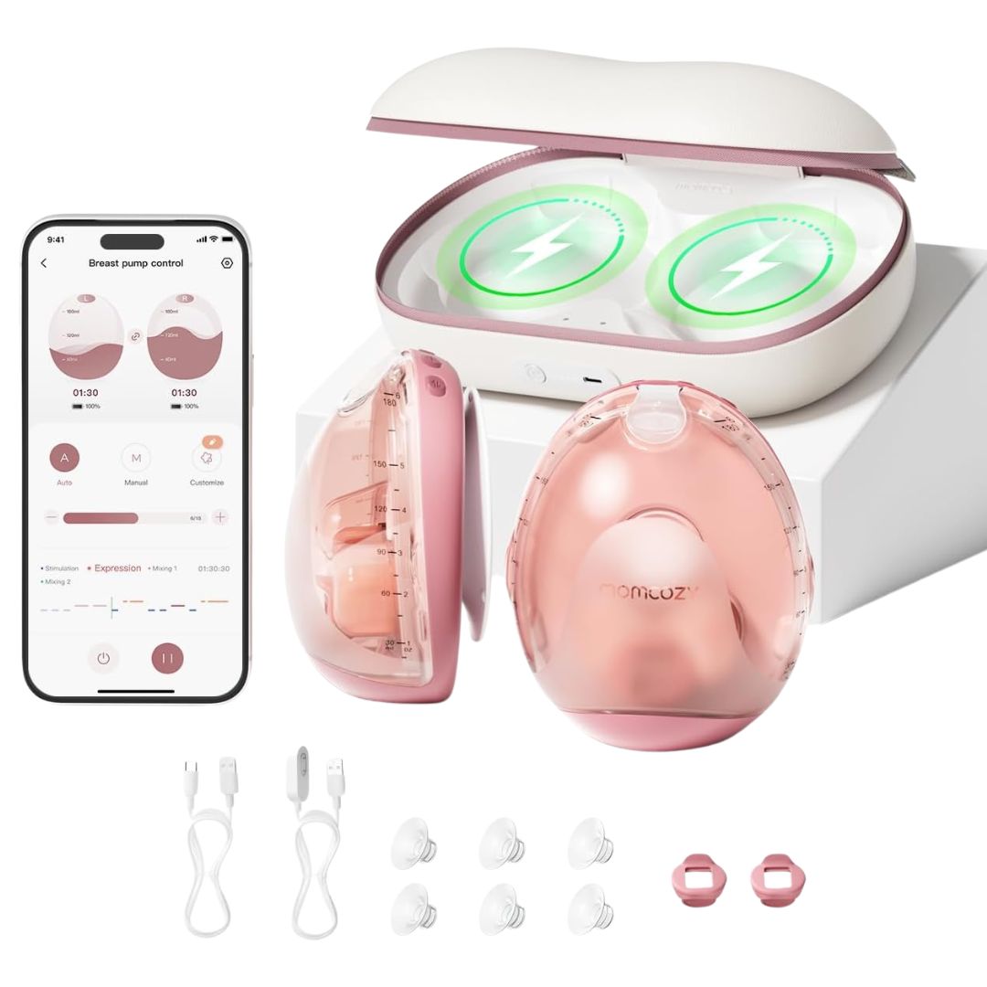 Extractor Doblé Eléctrico de Leche Manos Libres Air One Momcozy