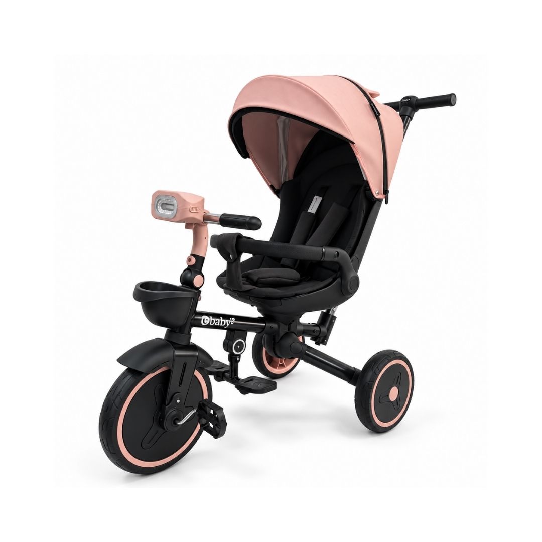 Triciclo Paseador Plegable Rosa Ebaby® 