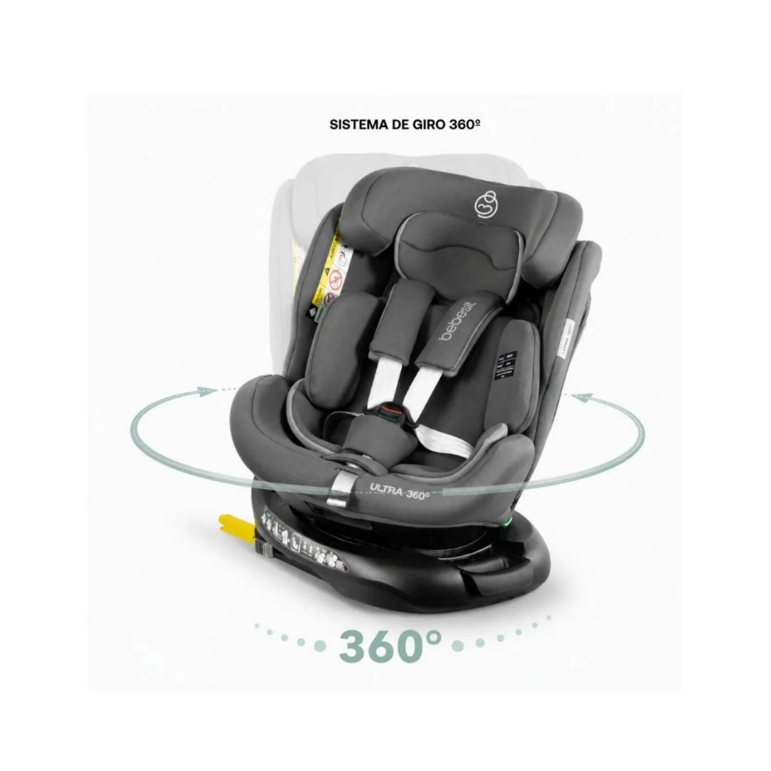 Silla De Carro Ultra 360 Isofix Premium Gris Oscuro Giro
