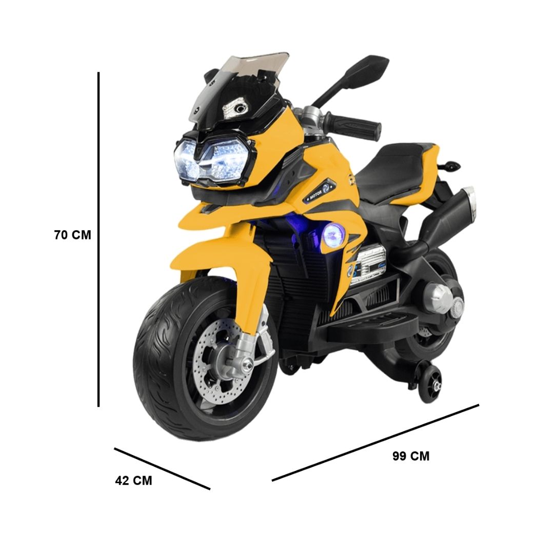 Moto Montable Eléctrico Storm Amarillo MEDIDAS