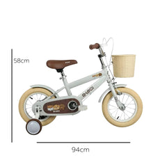 Bicicleta B-Leci con Ruedas de Apoyo Gris