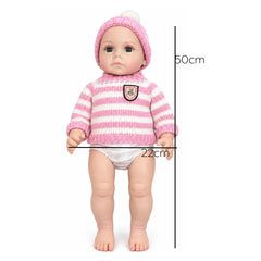 Muñeca Juguete Sonido Bebé Recien Nacida Real Rayas