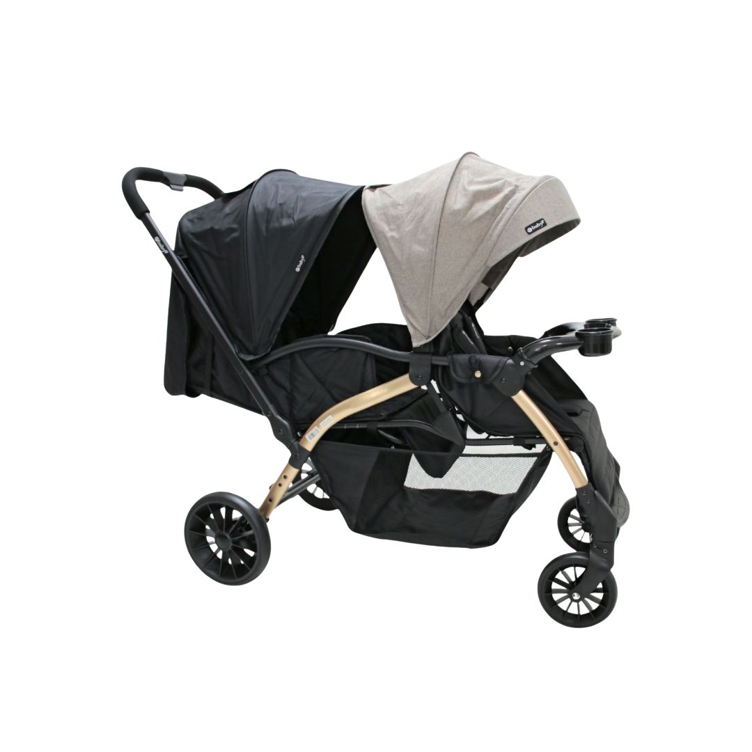 Coche Gemelar Kipto Dual Gris Ebaby® Detalle