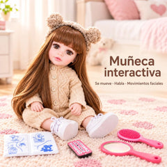 Muñeca Interactiva Juguete Sonido Bebé Real Deluxe