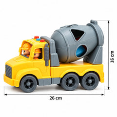 Juguete Tractor Construcción Bloques Amarillo Estilo