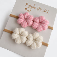 Set 2  Balacas Cintillo Flor
