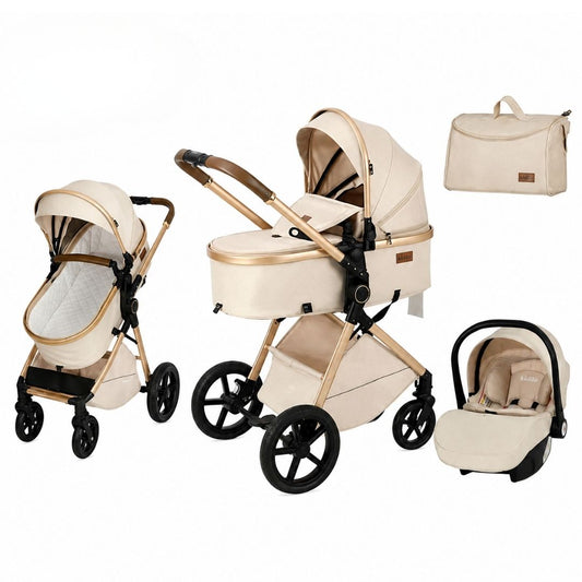 Coche Moisés con Porta Bebé Vienna Beige Kidilo