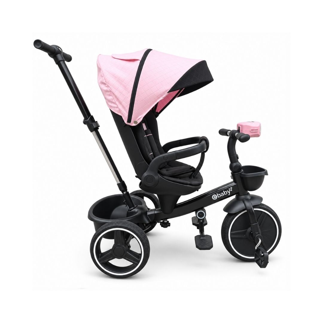 Triciclo Paseador Premium Rosa Ebaby® Perfil
