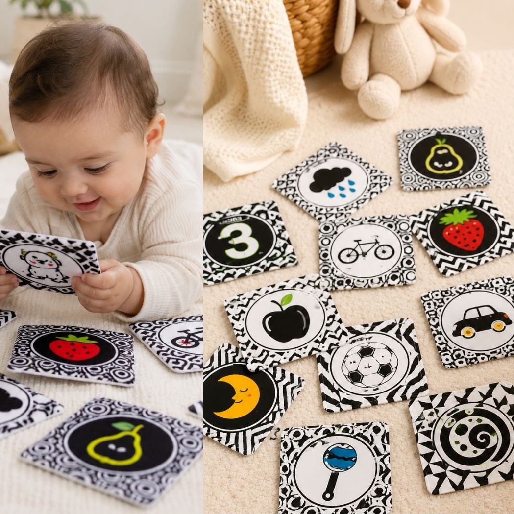 Juego Cartas en Tela Aprendizaje y Diversión Bebé Modelo