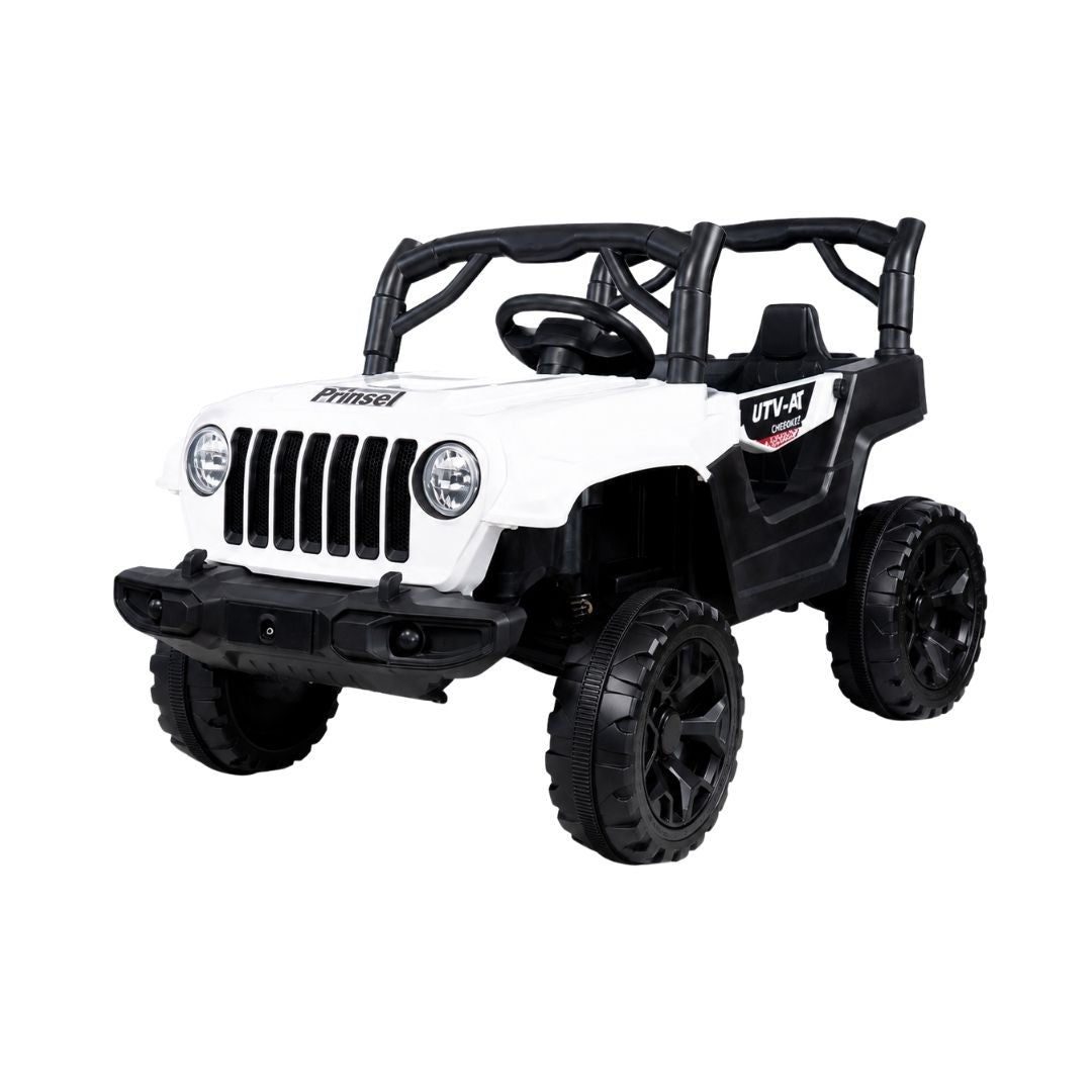 Carro Montable Eléctrico Para Niños Cherokee 12V Blanco