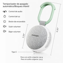 Monitor Ruido Blanco y Lámpara Portatil Momcozy medidas