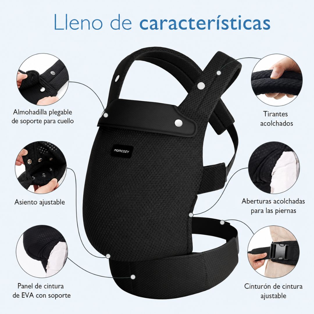 Cargador Ergonómico Acogedor y Ligero Momcozy características 