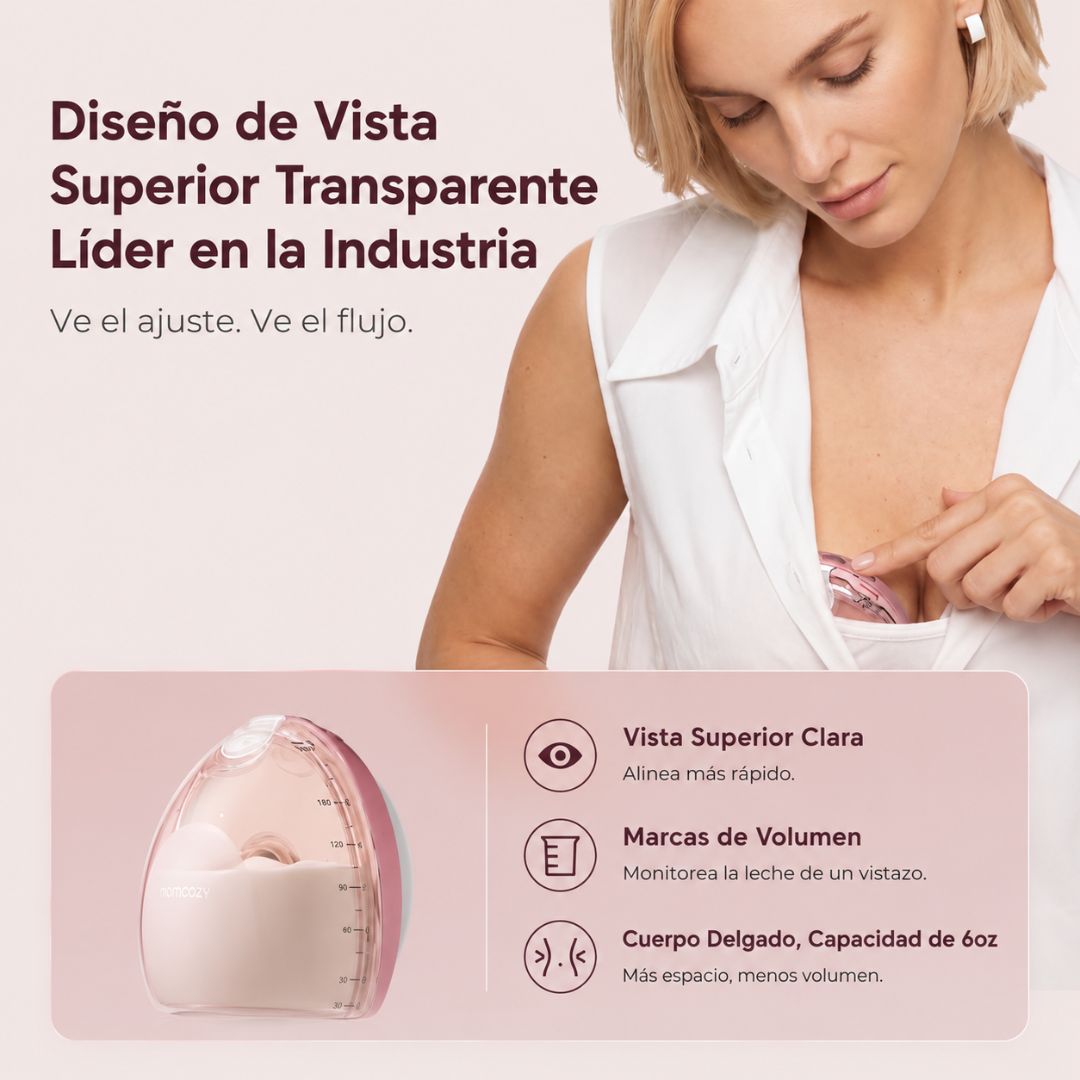Extractor Doblé Eléctrico de Leche Manos Libres Air One Momcozy madres