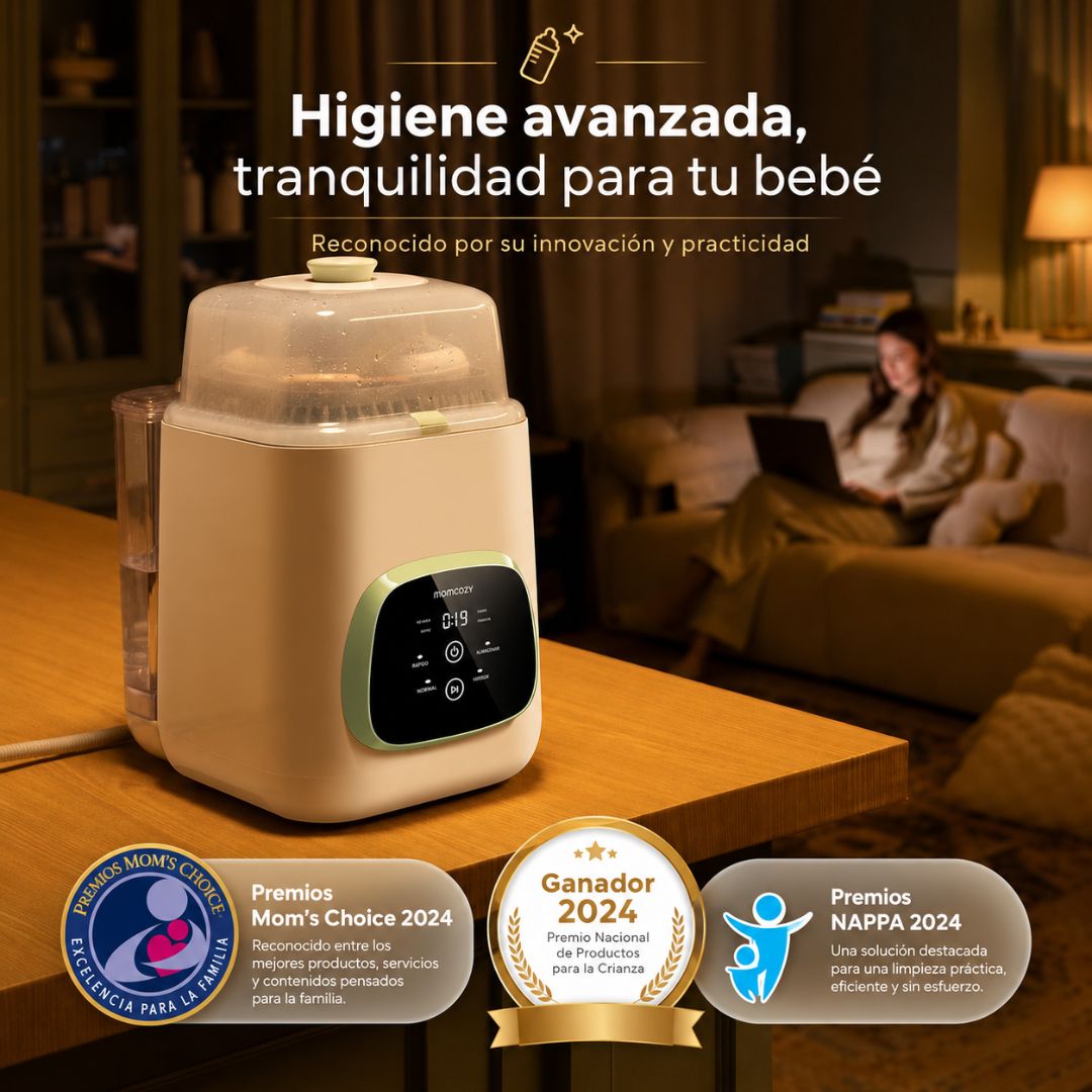 Lavadora, Esterilizador y Secador de Biberones Momcozy uso
