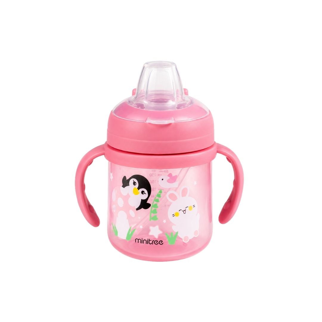 Vaso de Entrenamiento Con Asas 10 OZ rosa