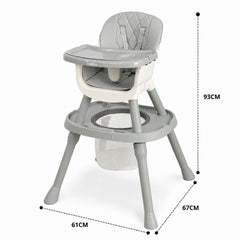 Silla Comedor 2 en 1 Ego Kidilo Gris