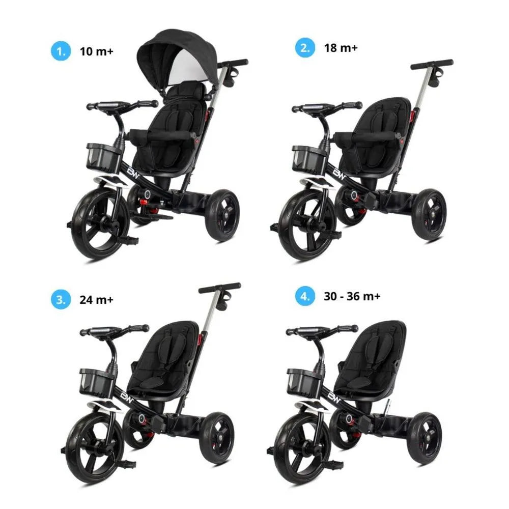 Triciclo Sun 360 Grados Negro Prinsel Modelo