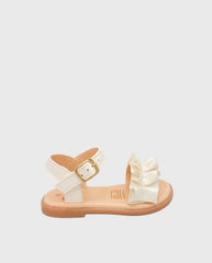 Sandalias Estilo Resortado Crema Truffa